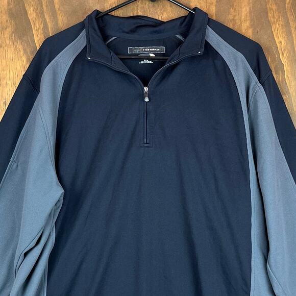 Greg Norman Mens Jacket Black Gray Golf 1/4 Zip Pullover Colorblock Large - Picture 2 of 13